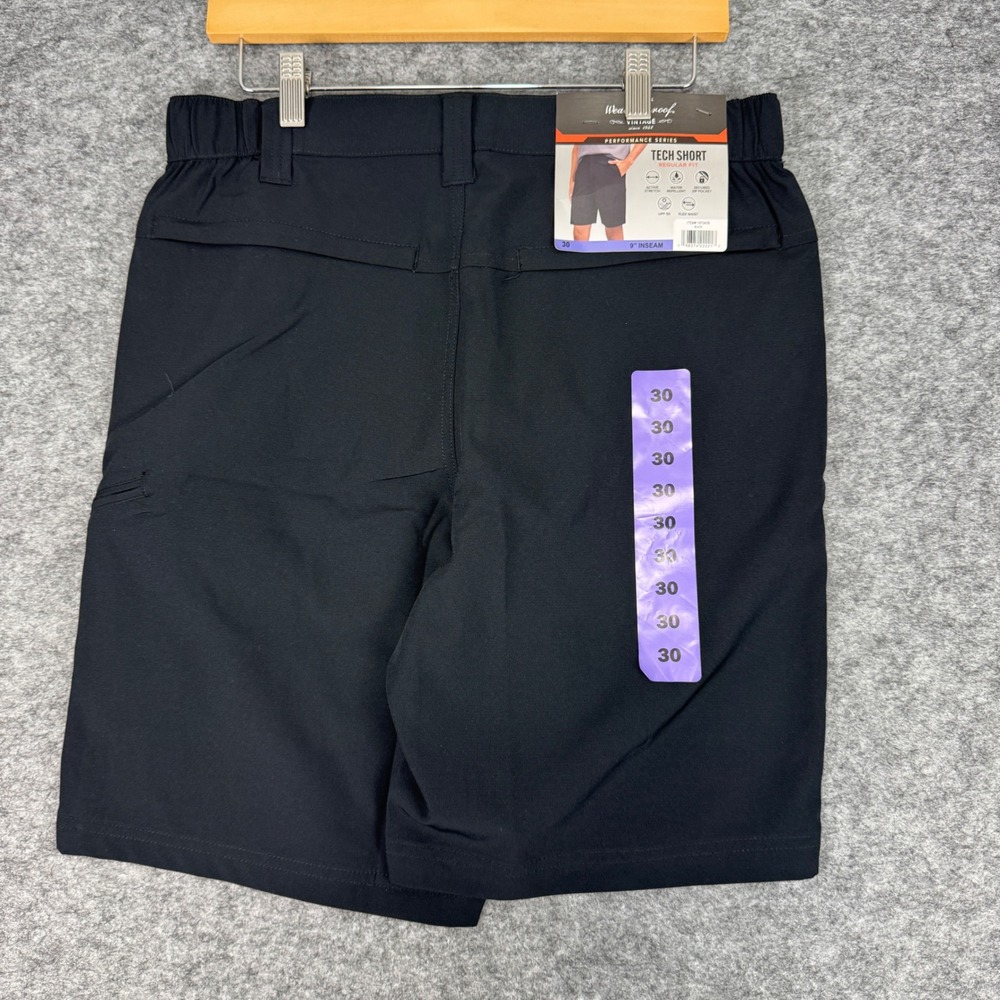 Weatherproof Vintage Mens Tech Short Black 30 Performance Series 1870439 NEW - Picture 3 of 10